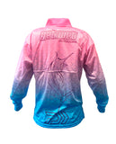Women's Long Sleeve Fishing Shirt UPF50+ Pink Blue