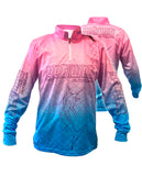 Women's Long Sleeve Fishing Shirt UPF50+ Pink Blue