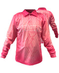 Long Sleeve Fishing Polo Shirt UPF50+ Pink