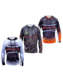 UPF50+ Long Sleeve Fishing Shirts With Hoods