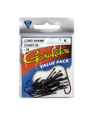 Gamakatsu Long Shank Black Value Pack