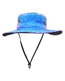 UPF50+ Bucket Hat Blue Pink Scale