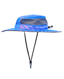 UPF50+ Bucket Hat Blue Pink Scale