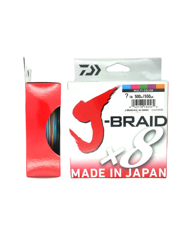 Daiwa J-Braid 8x 500m Multi Colour