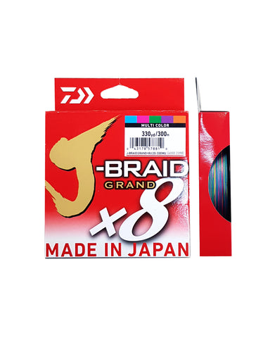 Daiwa J-Braid 8x Multi Coloured 300m