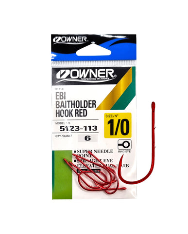 Owner EBI Baitholder Hooks Red