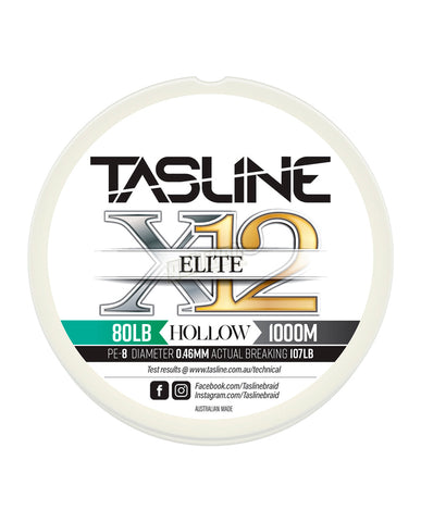 Tasline Elite Hollow Core White 1000m